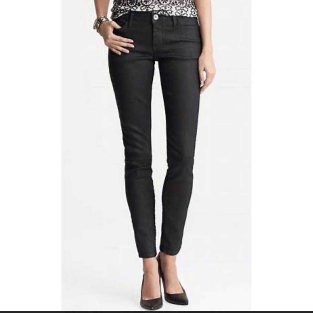 Banana republic, high-waisted premium coated denim